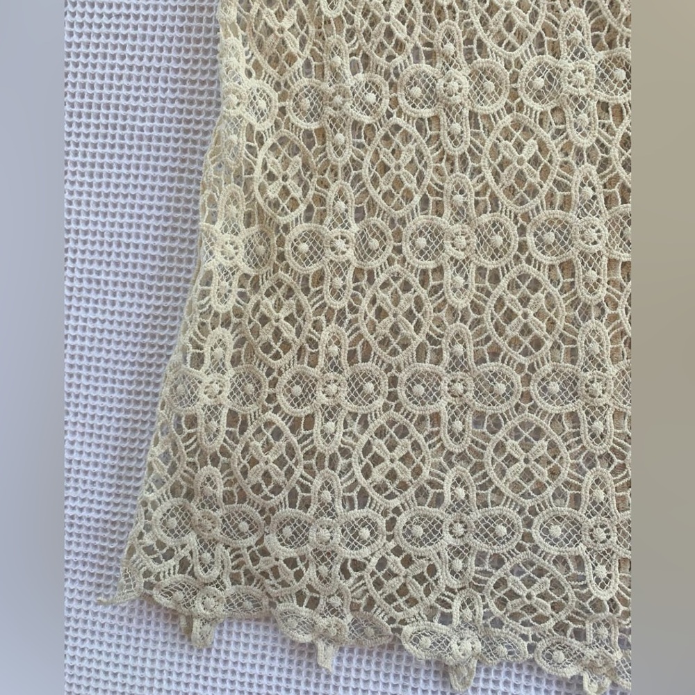 Cream Crochet Tank Top